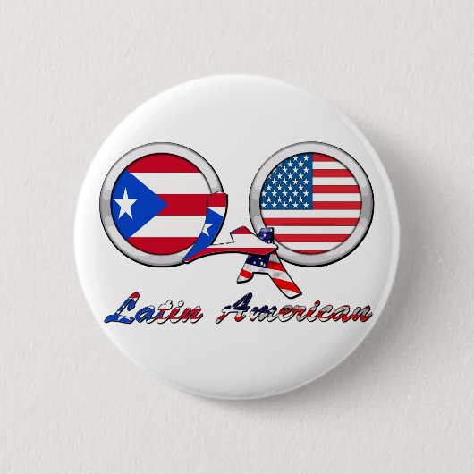 Ik ben Latijns-Amerikaans Boricua Ronde Button 5,7 Cm (Voorkant)