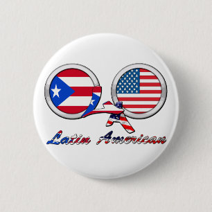 Ik ben Latijns-Amerikaans Boricua Ronde Button 5,7 Cm