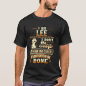Ik ben Lee Shirt Gepersonaliseerde Lee Achternaam (Voorkant)