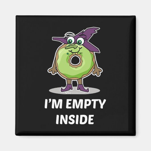 Ik ben leeg in Halloween Donut Design Magneet (Voorkant)