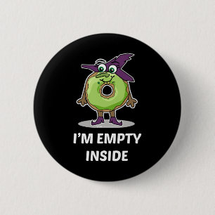 Ik ben leeg in Halloween Donut Design Ronde Button 5,7 Cm