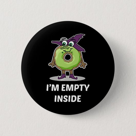 Ik ben leeg in Halloween Donut Design Ronde Button 5,7 Cm (Voorkant)