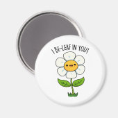 Ik ben lef in je grappige bloem en lef-woordje magneet (Voorkant / Achterkant)