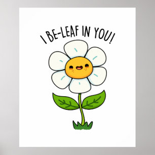 Ik ben lef in je grappige bloem en lef-woordje poster