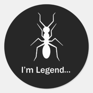 Ik ben legende mier ronde sticker