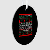 Ik ben legerofficier Kerstmis Ugly Sweater Ornament (voorkant)
