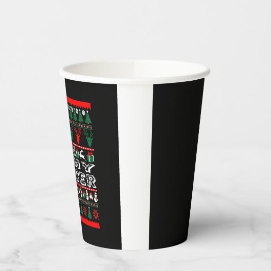 Ik ben legerofficier Kerstmis Ugly Sweater Papieren Bekers (Links)