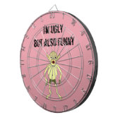 Ik ben lelijk maar ook grappig dartbord (Voorkant Rechts)