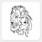 Ik ben LEO Vierkante Sticker (Voorkant)