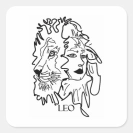 Ik ben LEO Vierkante Sticker