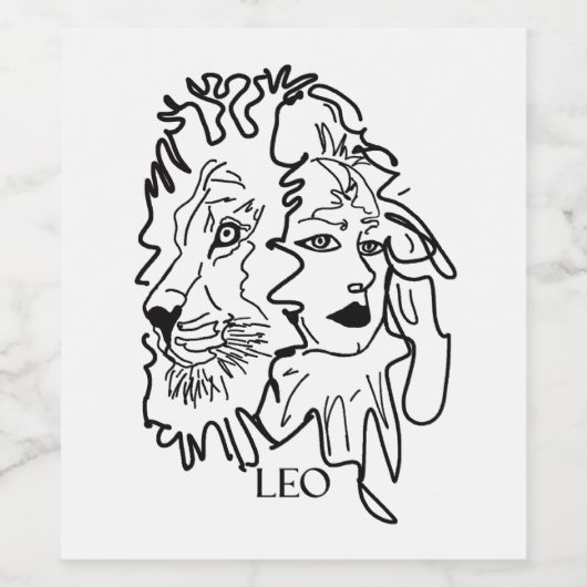 Ik ben LEO Wijn Etiket (Enkel label)