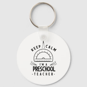 Ik ben leraar aan de kleuterschool sleutelhanger