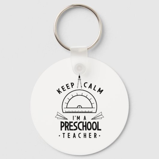 Ik ben leraar aan de kleuterschool sleutelhanger (Voorkant)