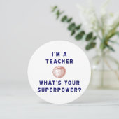 Ik ben leraar [appel] Wat is jouw Superpower? Kaart (Staand voorkant)