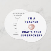 Ik ben leraar [appel] Wat is jouw Superpower? Kaart (Voorkant / Achterkant)