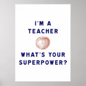 Ik ben leraar [appel] Wat is jouw Superpower? Poster (Voorkant)