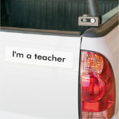 Ik ben leraar bumpersticker (Op Truck)