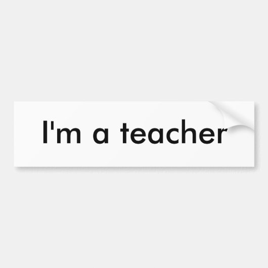 Ik ben leraar bumpersticker (Voorkant)