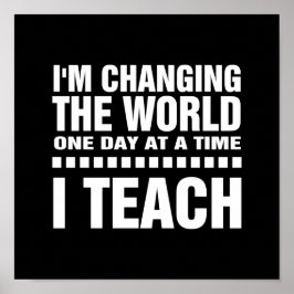 Ik ben leraar. Citaat | Typografie Art Poster