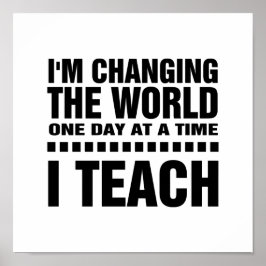 Ik ben leraar. Citaat | Typografie Art Poster