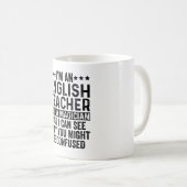 Ik ben leraar Engels, geen tovenaarsmuziek. Koffiemok (Voorkant rechts)