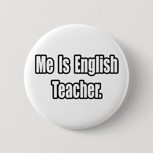Ik ben leraar Engels Ronde Button 5,7 Cm (Voorkant)