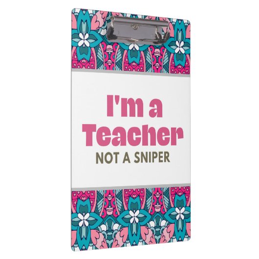 Ik ben leraar, geen sluier klembord (Rechts)