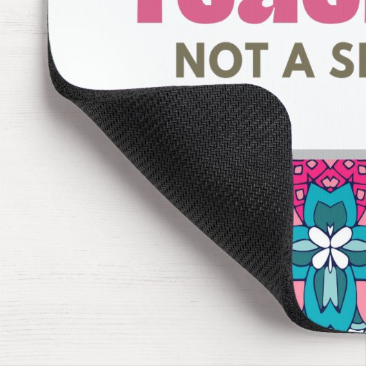 Ik ben leraar, geen sluier muismat (Hoek)