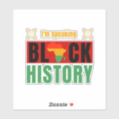 Ik ben leraar Maand van de zwarte geschiedenis Sticker (Vel)