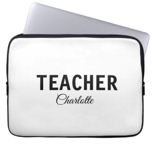 Ik ben leraar school College voeg uw naam tekst si Laptop Sleeve