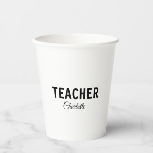 Ik ben leraar school College voeg uw naam tekst si Papieren Bekers