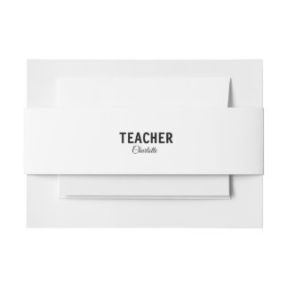 Ik ben leraar school College voeg uw naam tekst si Uitnodigingen Wikkel