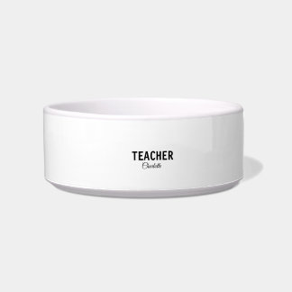 Ik ben leraar school College voeg uw naam tekst si Voerbakje