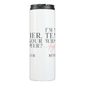 Ik ben leraar, wat is je superkracht? geschenk thermosbeker (Achterkant)