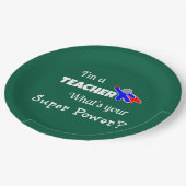 "Ik ben leraar. Wat is je superkracht?" Papieren Bordje (Gekanteld)