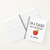 Ik ben leraar, wat is je supermacht? Laptop Notitieboek (Binnen)