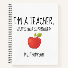 Ik ben leraar, wat is je supermacht? Laptop Notitieboek