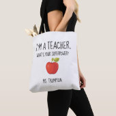 Ik ben leraar, wat is je supermacht? tote bag (Dichtbij)