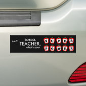 Ik ben leraar, wat is je Superpower? 💪 Bumpersticker (Op auto)