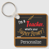 Ik ben leraar, wat is je Superpower? ❤ Sleutelhanger (Voorkant)
