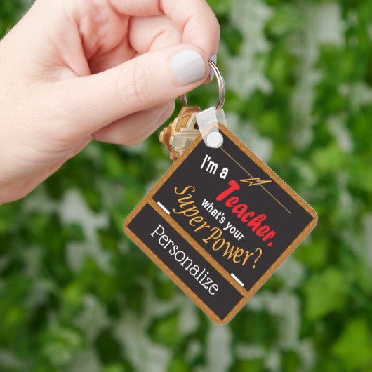 Ik ben leraar, wat is je Superpower? ❤ Sleutelhanger (Hand)