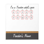 Ik ben leraar, wat is jouw superkracht? notitieblok (Voorkant)