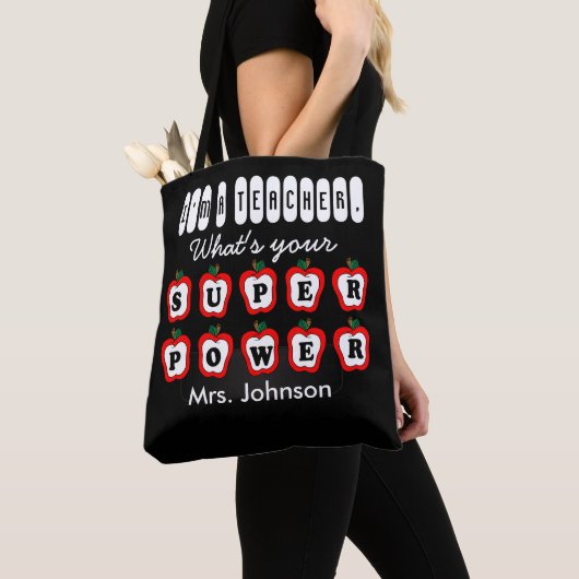 Ik ben leraar, wat is jouw Superpower? Tote Bag (Dichtbij)