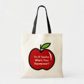 Ik ben leraar wat je superkrachtige canvas tas is (Voorkant)