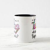 Ik ben leraar wat je Superpower Modern School is Tweekleurige Koffiemok (Center)