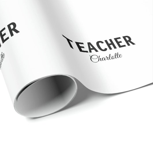 Ik ben lerarenschool Collegeadd jouw naam sms simp Cadeaupapier (Rol Hoek)