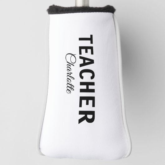 Ik ben lerarenschool Collegeadd jouw naam sms simp Golfheadcover (Draai 90)