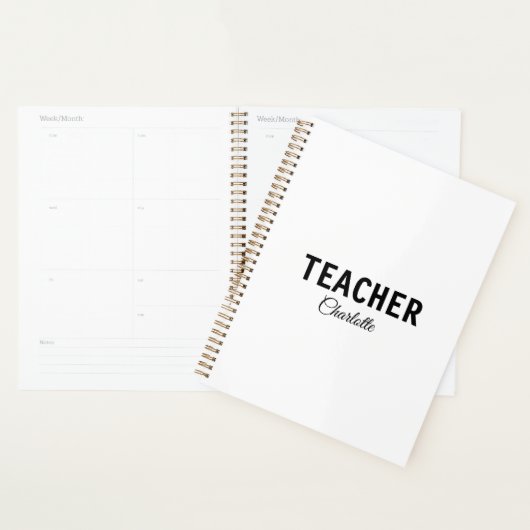 Ik ben lerarenschool Collegeadd jouw naam sms simp Planner (Display)