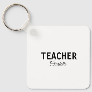 Ik ben lerarenschool Collegeadd jouw naam sms simp Sleutelhanger