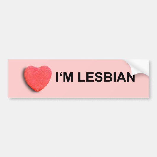 IK BEN LESBIAN BUMPERSTICKER (Voorkant)